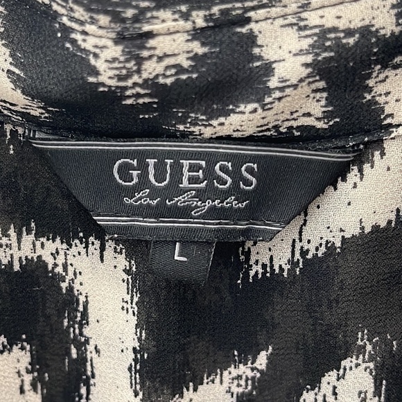 ❤️ GUESS Los Angeles Cheetaprint Sleeveless Pocket Top Size L - Picture 4 of 4